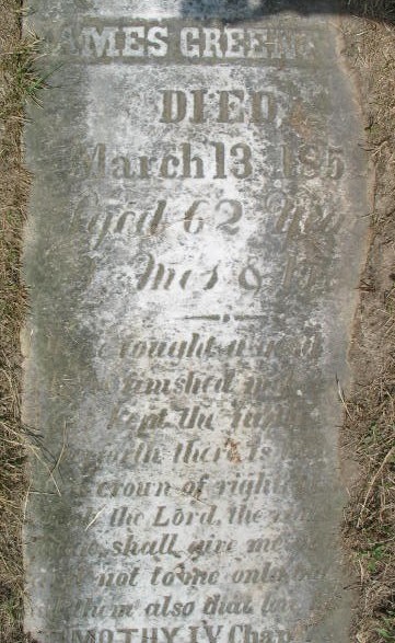 James Greenfield tombstone